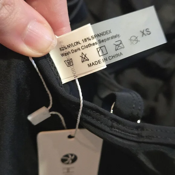 Holipick One Piece Swimsuit Bathing Suit Black Mesh Cutouts High Neck See Throug - Picture 12 of 16